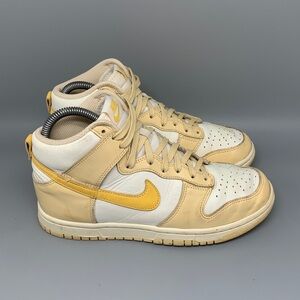 Nike Dunk High Cream Yellow Skate Shoes DD1869-201 Women’s Sz 7